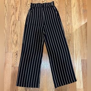 H&M wide leg striped pants